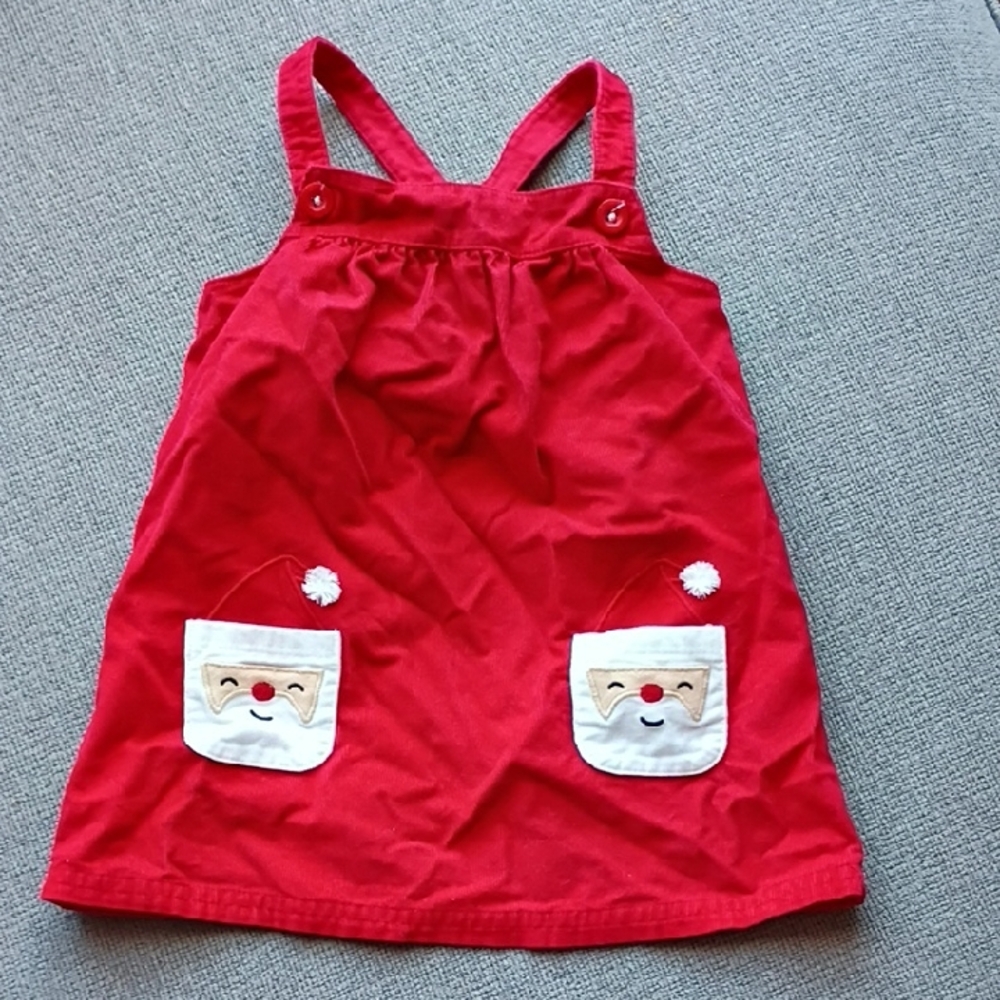 Adorable Red Corduroy Santa Dress